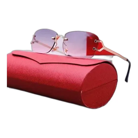Cartier Rimless Rectangular Sunglasses