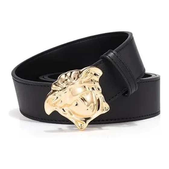 Versace Medusa Buckle Leather Belt