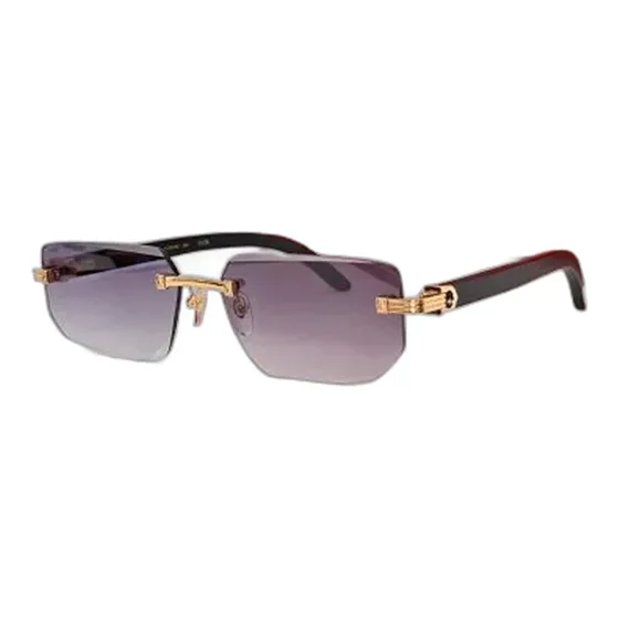 Cartier Rimless Rectangular Sunglasses
