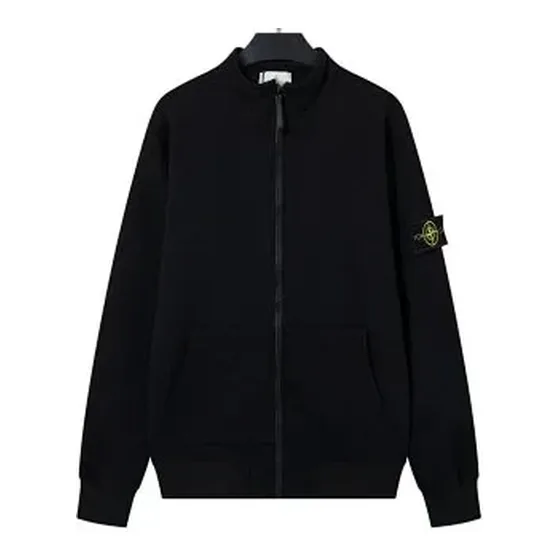 Stone Island Compass Badge Zip-Up Sweatshirt