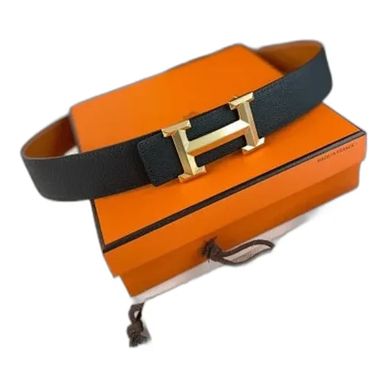Hermes H Buckle Reversible Leather Belt 38mm