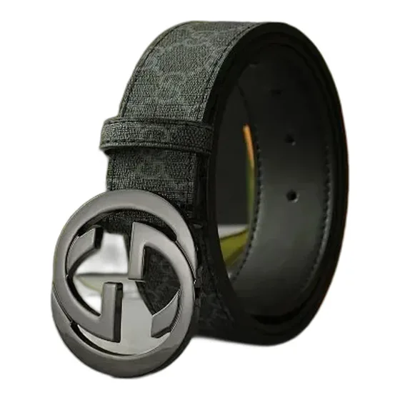 Gucci Signature Leather Belt Interlocking G Buckle
