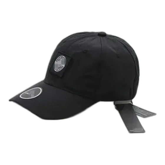 Black Logo-Patch Baseball Cap