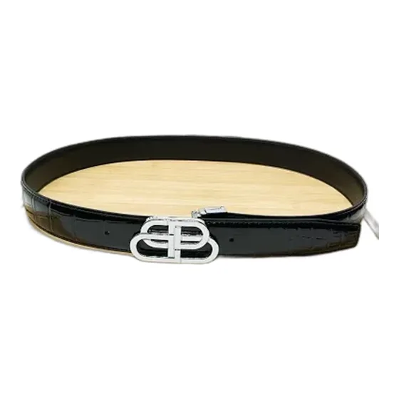 Balenciaga BB Logo Leather Belt