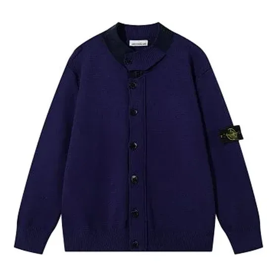 Stone Island Compass Badge Button Knit Cardigan