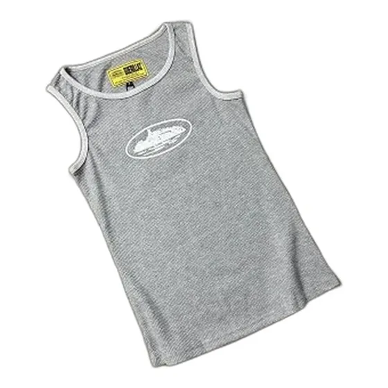 Corteiz Alcatraz Oval Logo Cropped Tank Top