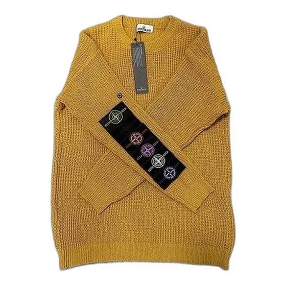 Stone Island V-Neck Knit Sweater