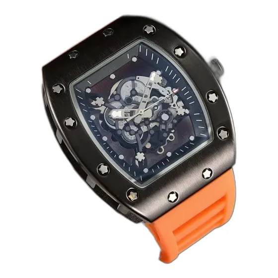 Richard Mille Rose Gold Skeleton Barrel Quartz Watch
