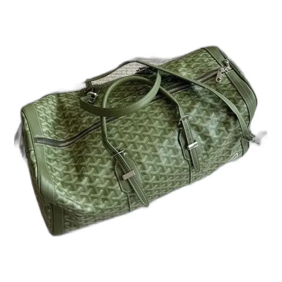 Goyard Chevron Print Travel Duffel Bag