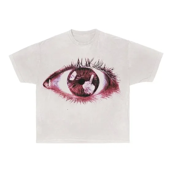 Y2K Big Eyes Print Graphic Tee
