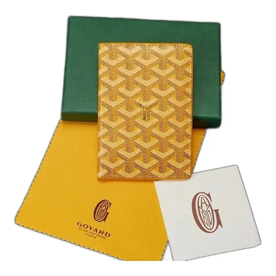 Goyard Chevron Print Leather Card Holder