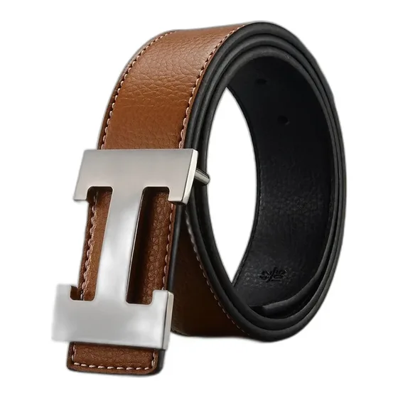 Hermes H-Buckle Leather Belt