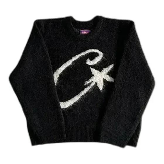 Corteiz Pink Script Logo Knit Sweater