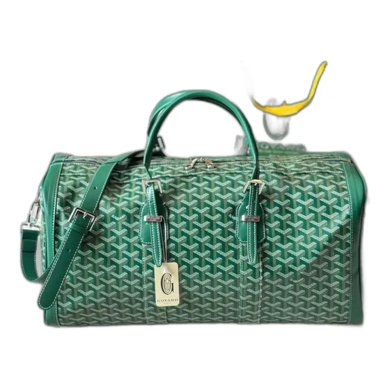 Goyard Chevron Print Travel Duffel Bag