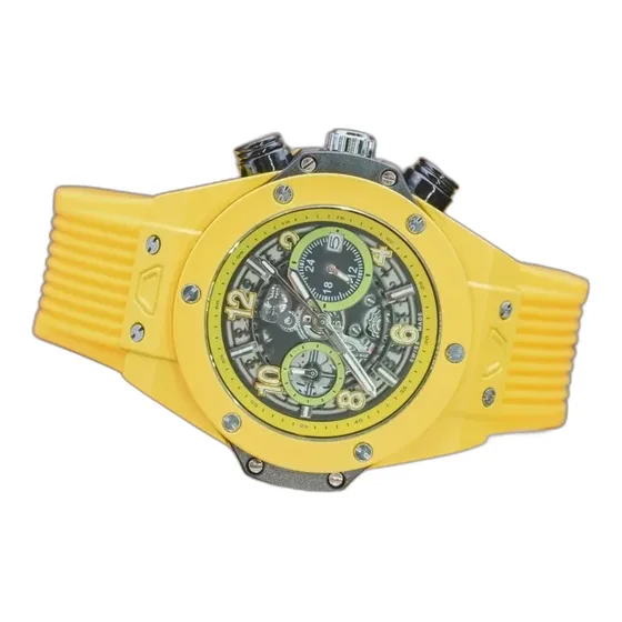 Hublot Blue Ceramic Chronograph Silicone Watch