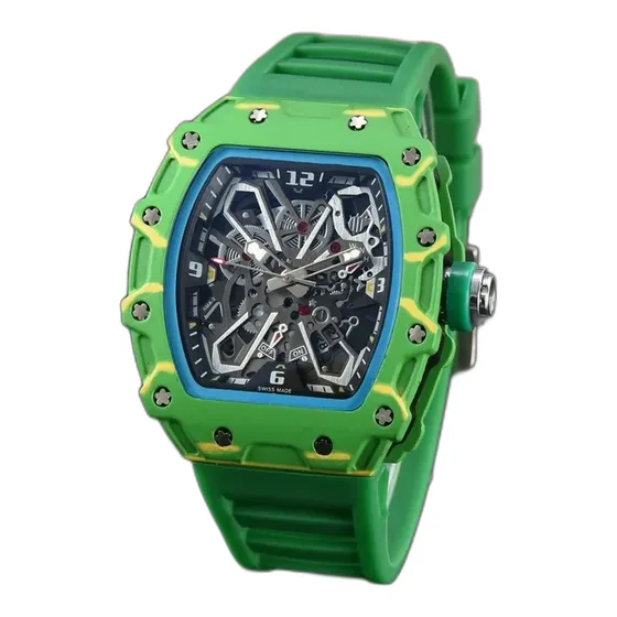 Richard Mille Carbon Fiber Skeleton Quartz Watch