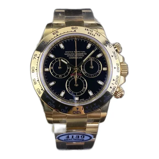 Rolex Gold Green Dial Chronograph Watch