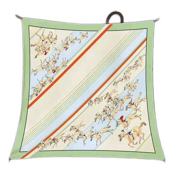 Hermes Parade Print Silk Scarf