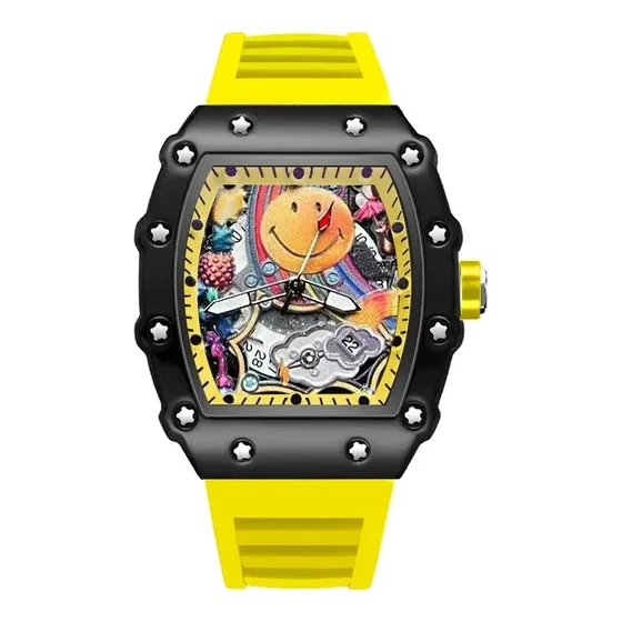 Richard Mille Barrel Skeleton Smiley Quartz Watch