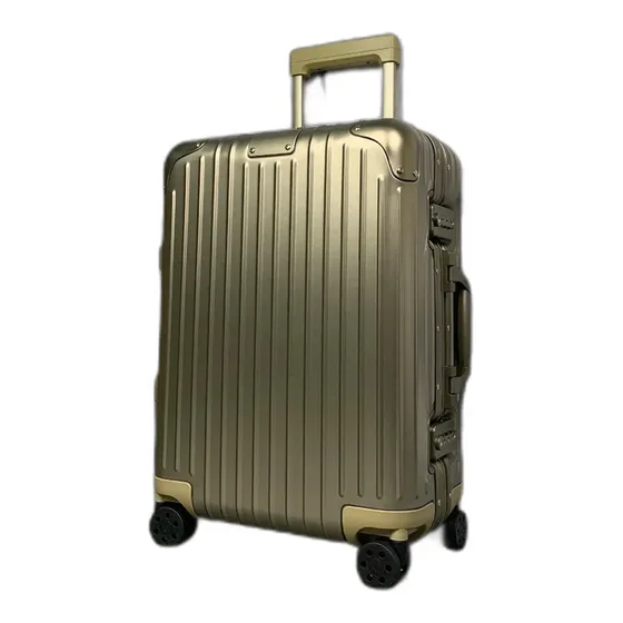 RIMOWA Aluminum Grooved Trolley Suitcase