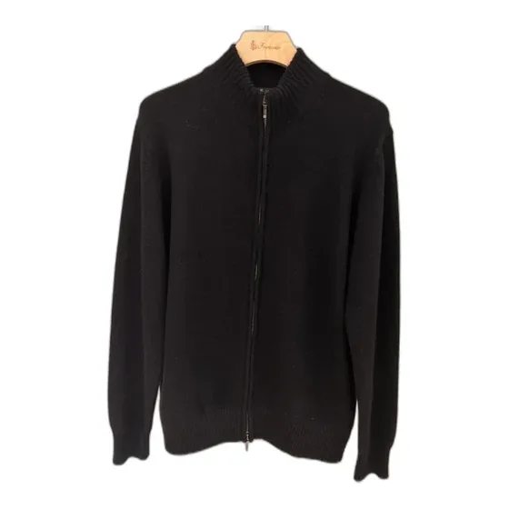 Loro Piana Cashmere Zip Mock Neck Sweater