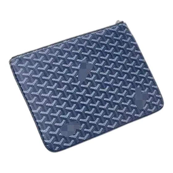 Goyard Chevron Print Zip Pouch Clutch