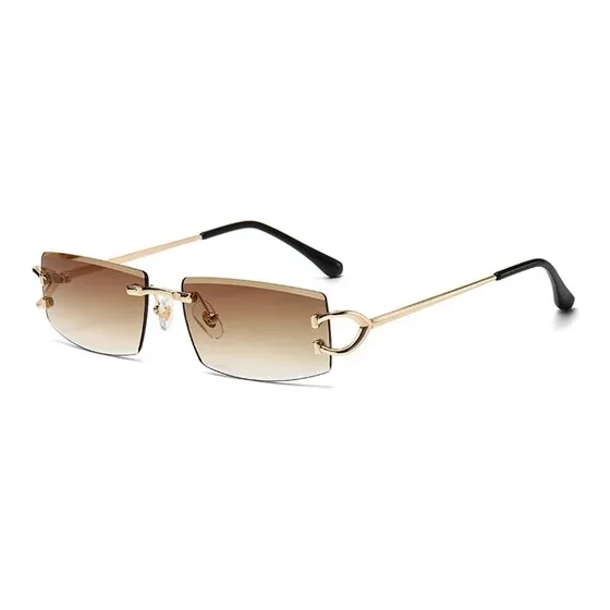 Cartier Rimless Rectangular Sunglasses