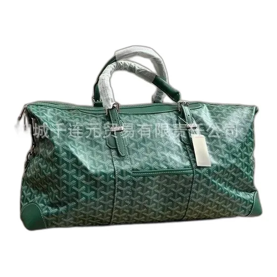 Goyard Chevron Print Travel Duffel Bag