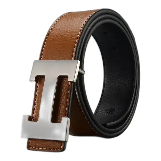 Hermes H-Buckle Reversible Leather Belt